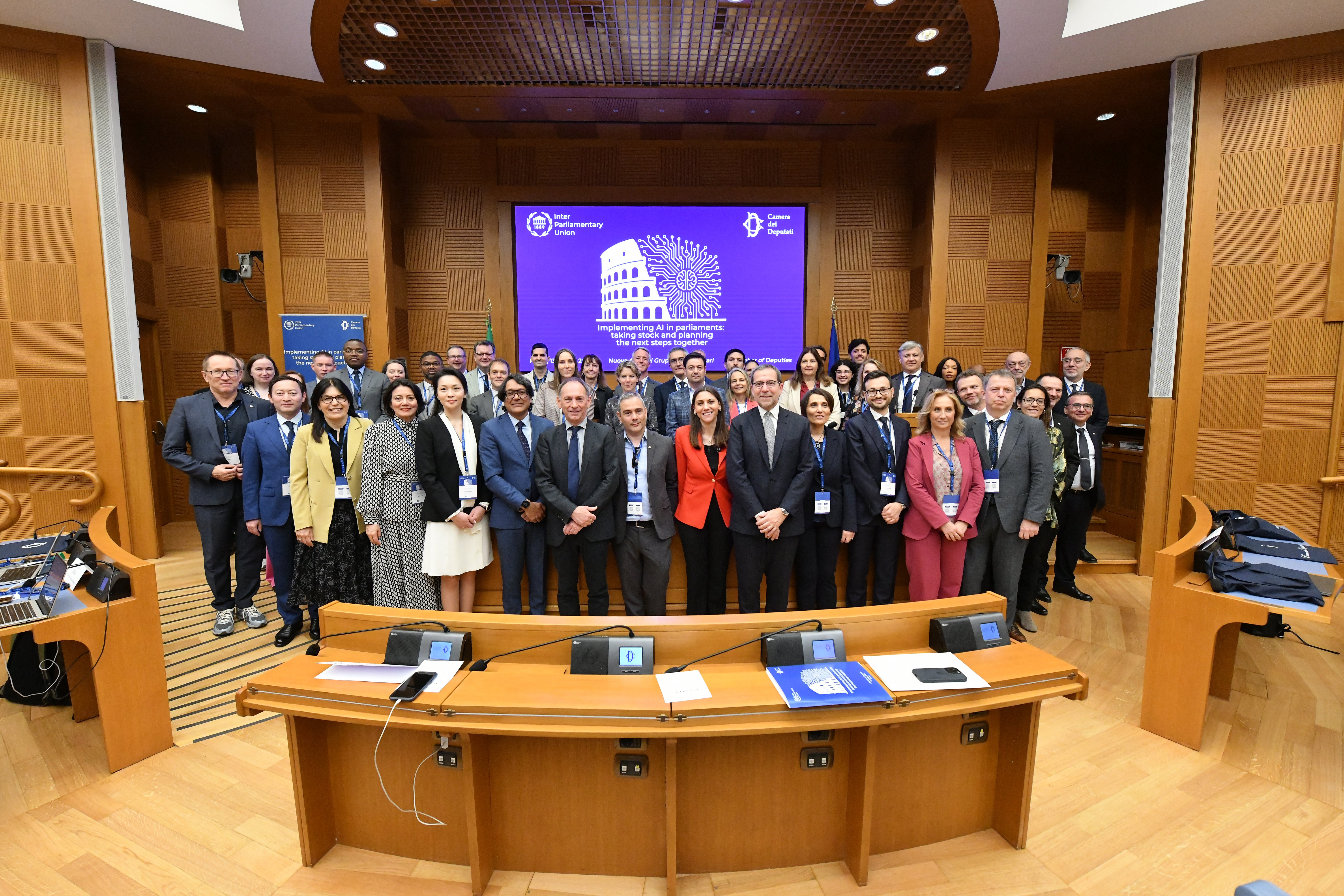 The 2026 in-person meeting of the IPU Centre for Innovation in Parliament (CIP) Parliamentary Data Science Hub at the Chambers of Deputies of Italy. IPU CIP
