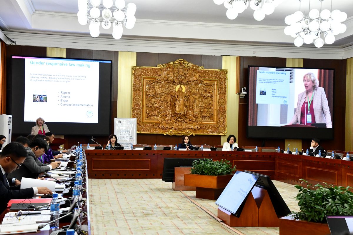 An IPU workshop on gender equality in the Parliament of Mongolia.© Parliament of Mongolia