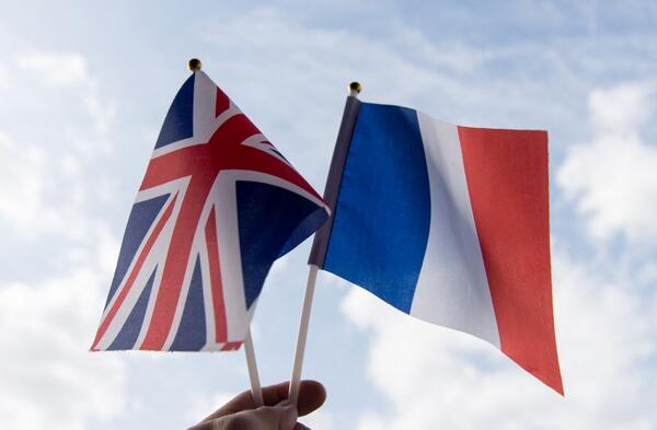 UK and French flags