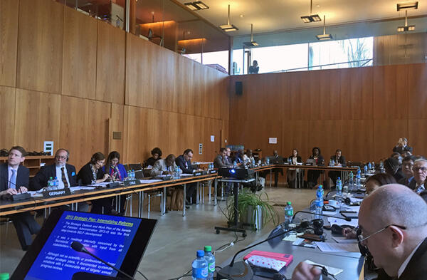 Les participants collaborent sur le guide pratique à l'intention des parlements. © UIP / J. Lang