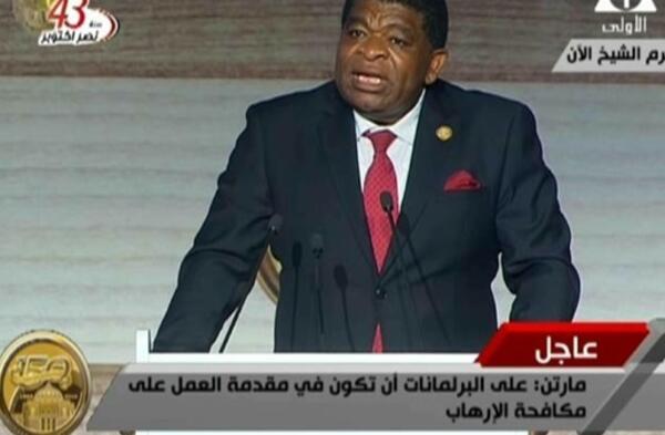Martin Chungong s’adresse aux Présidents de parlements africains et arabes 
©Sada El-Balad

