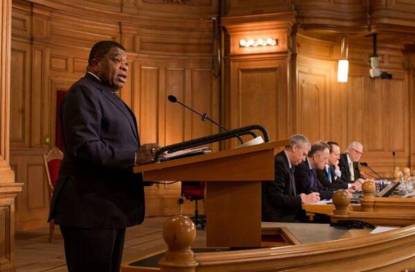IPU Secretary General Martin Chungong speaking at Sweden’s celebration of 125 years of IPU membership.