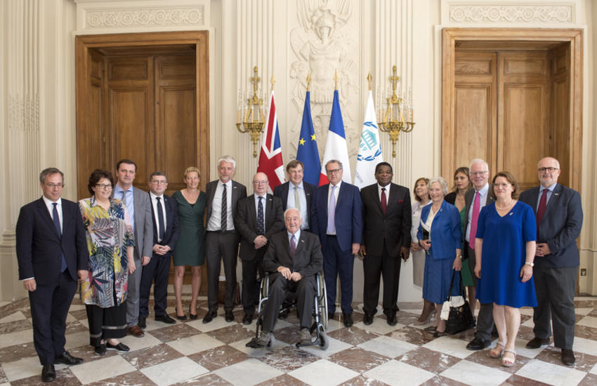 The President of the National Assembly, Richard Ferrand, welcomed delegations from France and Britain, with Martin Chungong, IPU Secretary General 