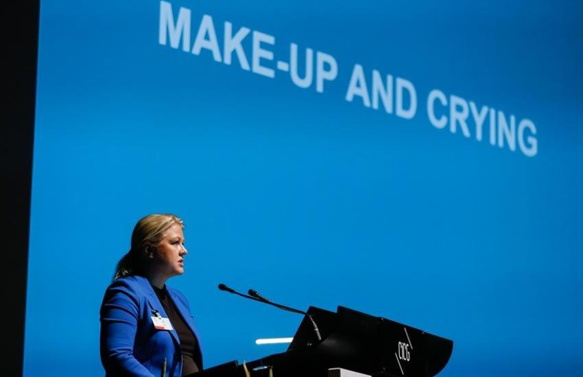 Former Swedish MP Ulrika Karlsson at the launch of the IPU/PACE report in October. ©IPU/P. Albouy