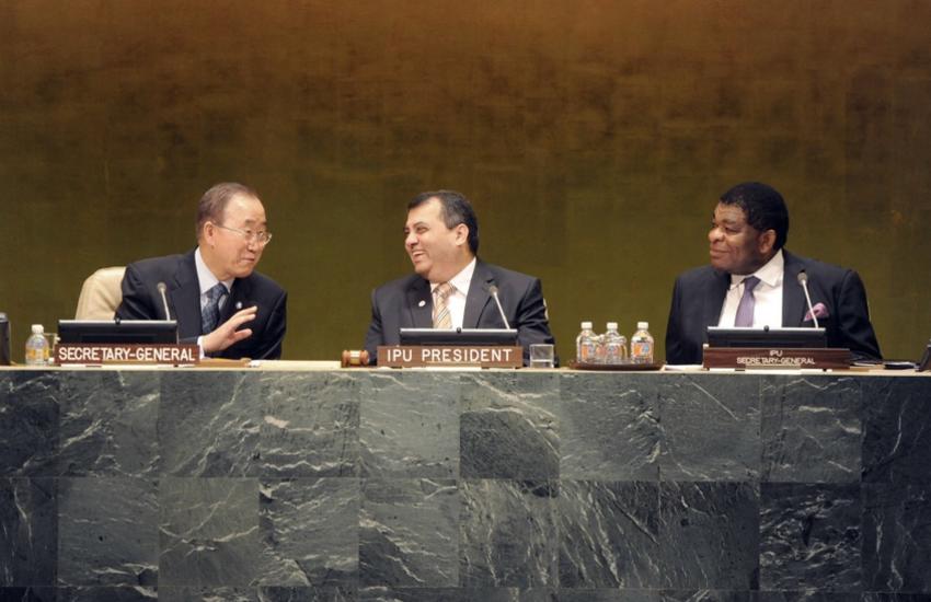 Le 21 juillet, un nouvel Accord entre l’UIP et l’ONU a été signé. 
©IPU/Kim Haughton

