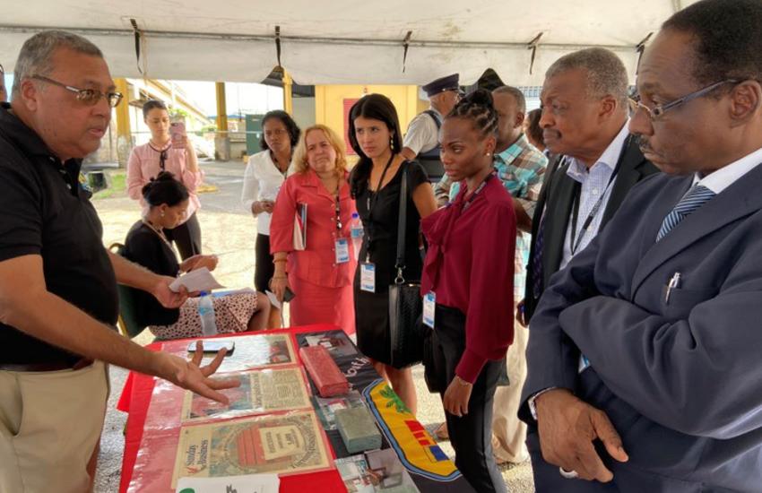 MPs at PET recycling factory, Trinidad