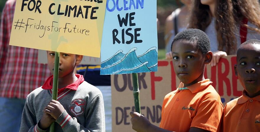 children at climate change demonstration