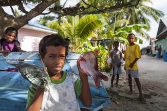 Les enfants sont les plus vulnérables aux effets dévastateurs de la 
malnutrition. ©Nicolas Cégalerba/Biosphoto

