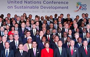 Des dirigeants du monde entier sont convenus, à la Conférence des Nations 
Unies Rio+20, tenue en juin 2012, de définir une série d'objectifs de 
développement durable (ODD), qui s'inscriront dans le programme de 
développement pour l'après-2015. ©REUTERS/Paulo Whitaker

