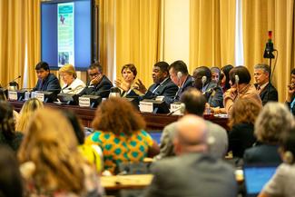 Participants at the technical briefing