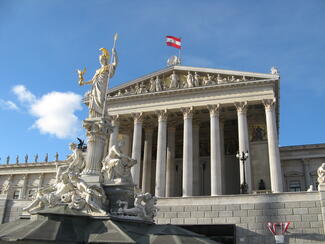 Austrian Parliament building. 