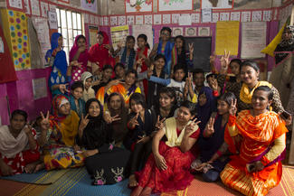The Adolescent Development and Participation (ADP) club in Dhaka.