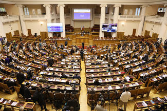 Les délégués ont adopté la Déclaration de Saint Pétersbourg durant la 
137ème Assemblée de l'UIP. © Parlement de la Fédération de Russie

