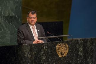 Le Président de l’UIP fait une déclaration devant l’Assemblée 
générale des Nations Unies. ©UN Photo/JC McIlwaine

