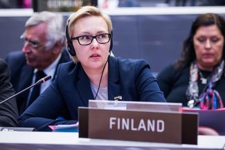 La Présidente du Parlement finlandais, Mme Maria Lohela. ©UIP

