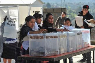 Mexican polling booth