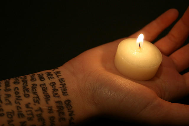 Human rights candle