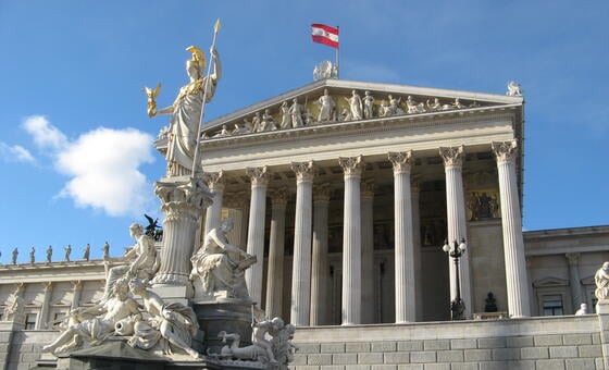 Austrian Parliament building. 