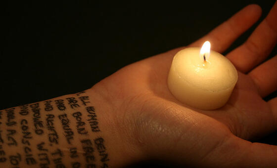 Human rights candle